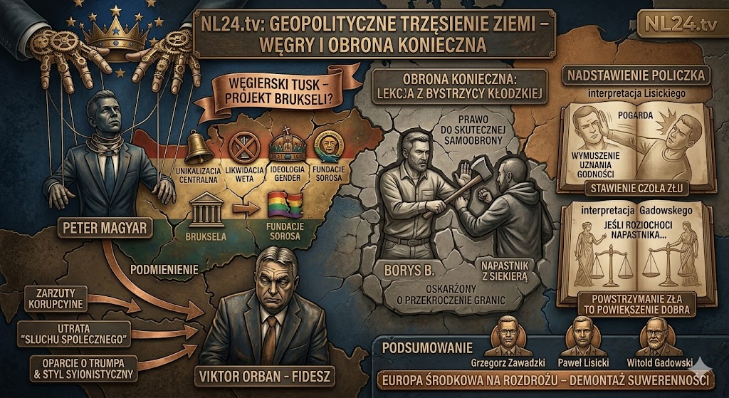 „Węgierski Tusk” przejmuje Budapeszt? Lisicki i Gadowski o upadku Orbana, kulisach syjonizmu i prawie do obrony koniecznej